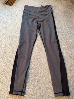 Kittenish Gray and Black Active Leggings - Stretch Performance Bottoms